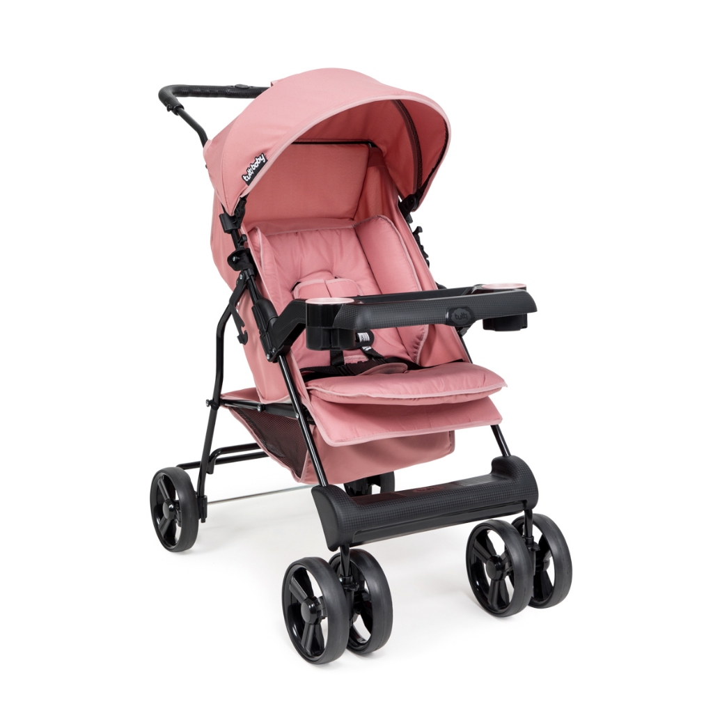 Carrinho Berço de Bebê 0 a 15kg Theros Rosa Tutti Baby