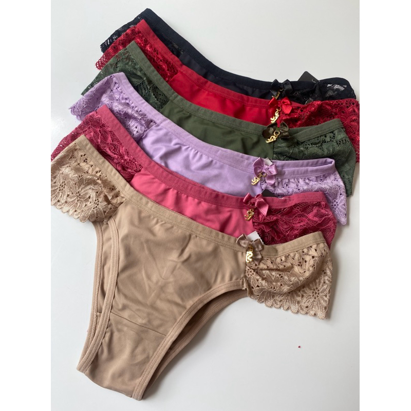 Calcinha com Renda Forro de Algodão Daily em Oferta na Shopee