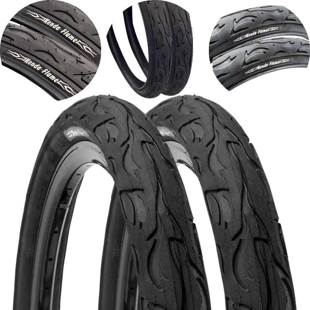 Par Pneu Para Bicicleta Aro 26 Kenda Flame Slick 26x2.125 DH