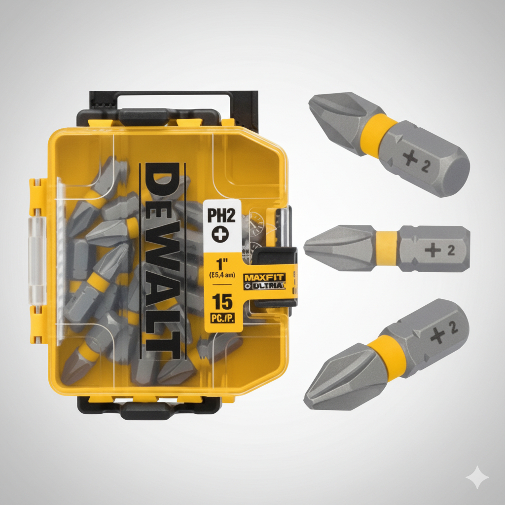 Kit Bits Parafusadeira Phillips 15pcs Maxfit DWA1PH2UMF15 DEWALT em Oferta na Shopee