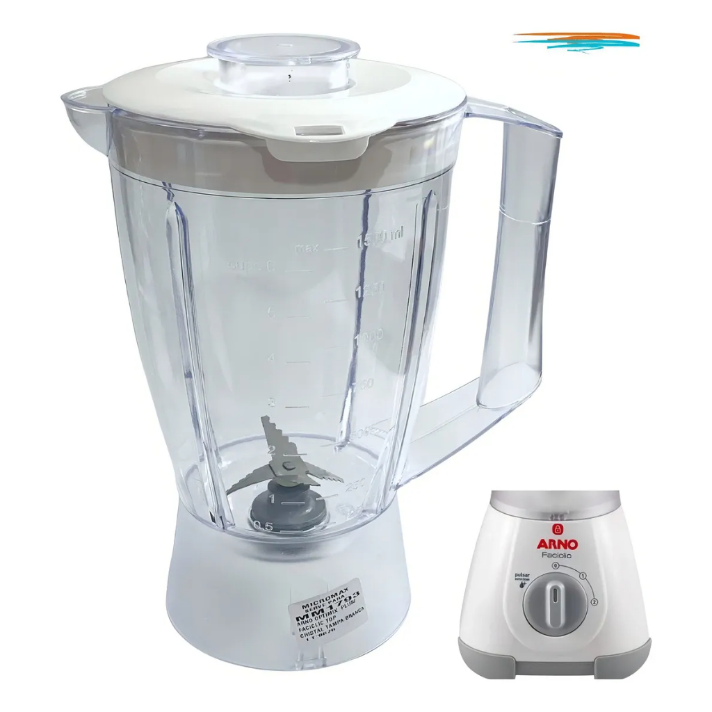Copo de liquidificador Arno Optimix Plus Cristal Faciclic POWER MIX/OPTIMIX PLUS/NEW LN37/TOP LN38