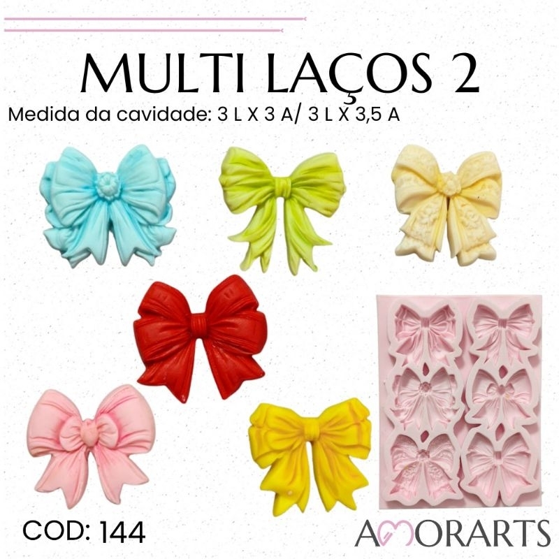 Molde de silicone Multi Laços 2--CÓD 144 em Oferta na Shopee