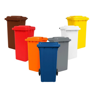 Lixeira Seletiva Carrinho Coletor Contentor Europeu Lixo 120l C/ Rodas Tampa em Oferta na Shopee