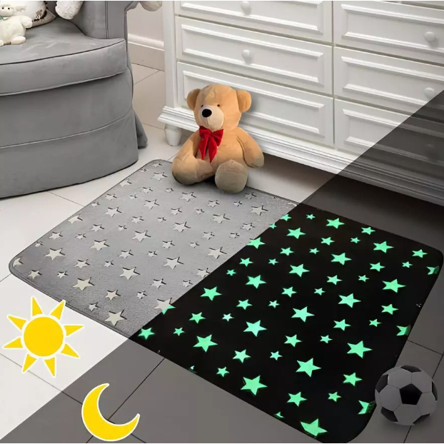 Tapete Infantil Brilha 1,00x1,40 Metros no Escuro Belga Confortável Antiderrapante Antialérgico em Oferta na Shopee