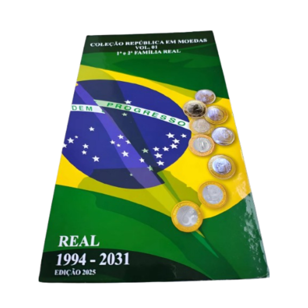 Álbum de Moedas do Real 1994-2031 - Com Espaços para as Moedas dos 30 Anos do Real e 60 Anos do BC