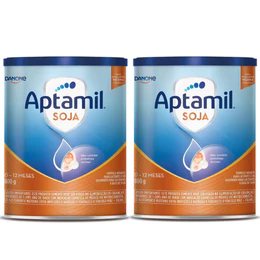 Kit com 2 Aptamil Soja 800g–Fórmula Infantil à Base de Soja, 0 a 12 Meses, Sem Glúten, Sem Leite .