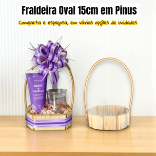 Kit Cestas  Fraldeiras oval 15 cm presentes dias das maes pais namorados lembrancinha natal cha de bebe mimos em Oferta na Shopee