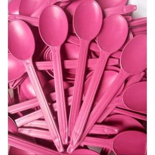 Kit 300 colheres Rosa Descartáveis Reforçada e Flexível para Sorvetes e Sobremesas Açai em Oferta na Shopee