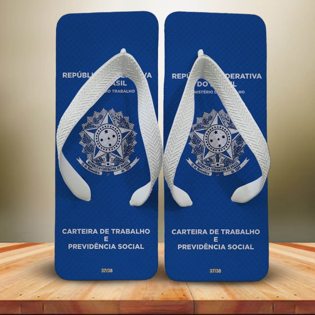 Chinelo Masculino Quadrado – Carteira de Trabalho: O Registro Oficial do Conforto - CLT em Oferta na Shopee