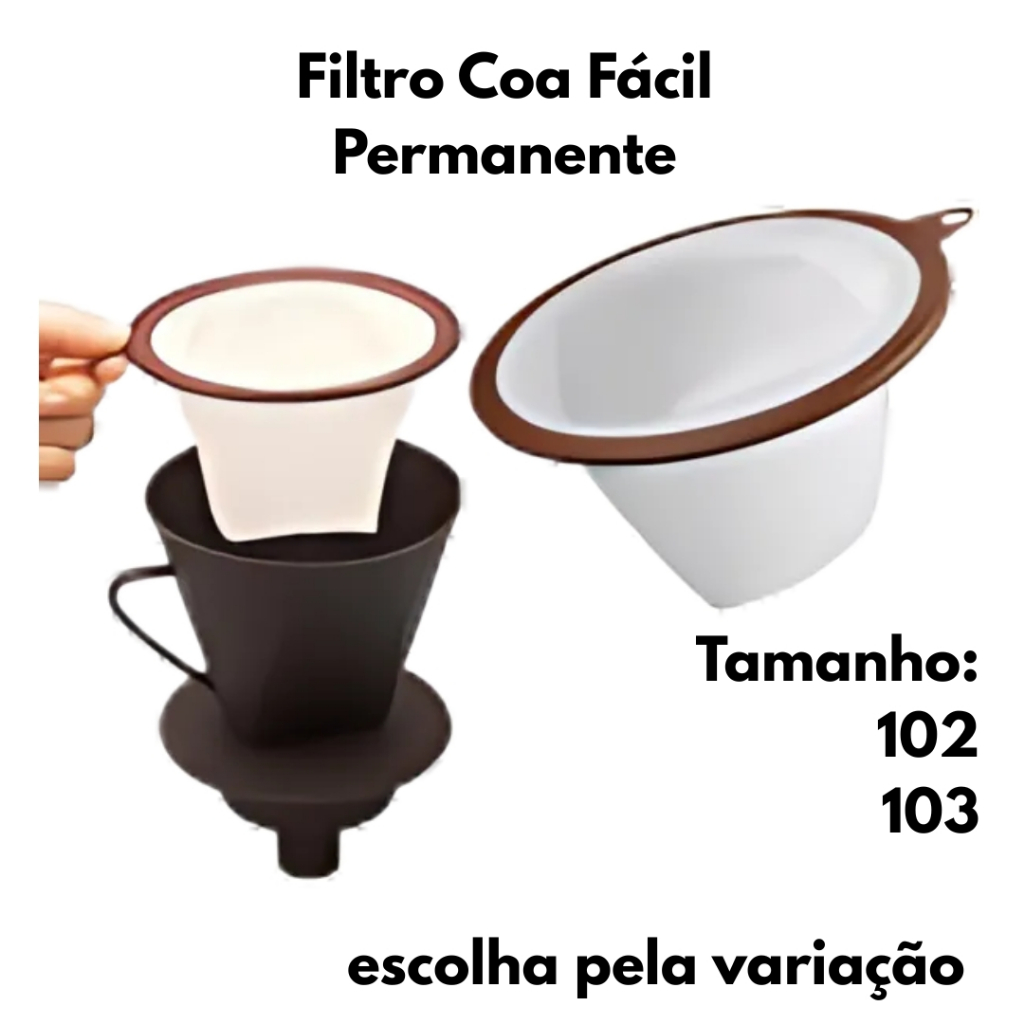 FIltro de café coa fácil permanente 102 / 103