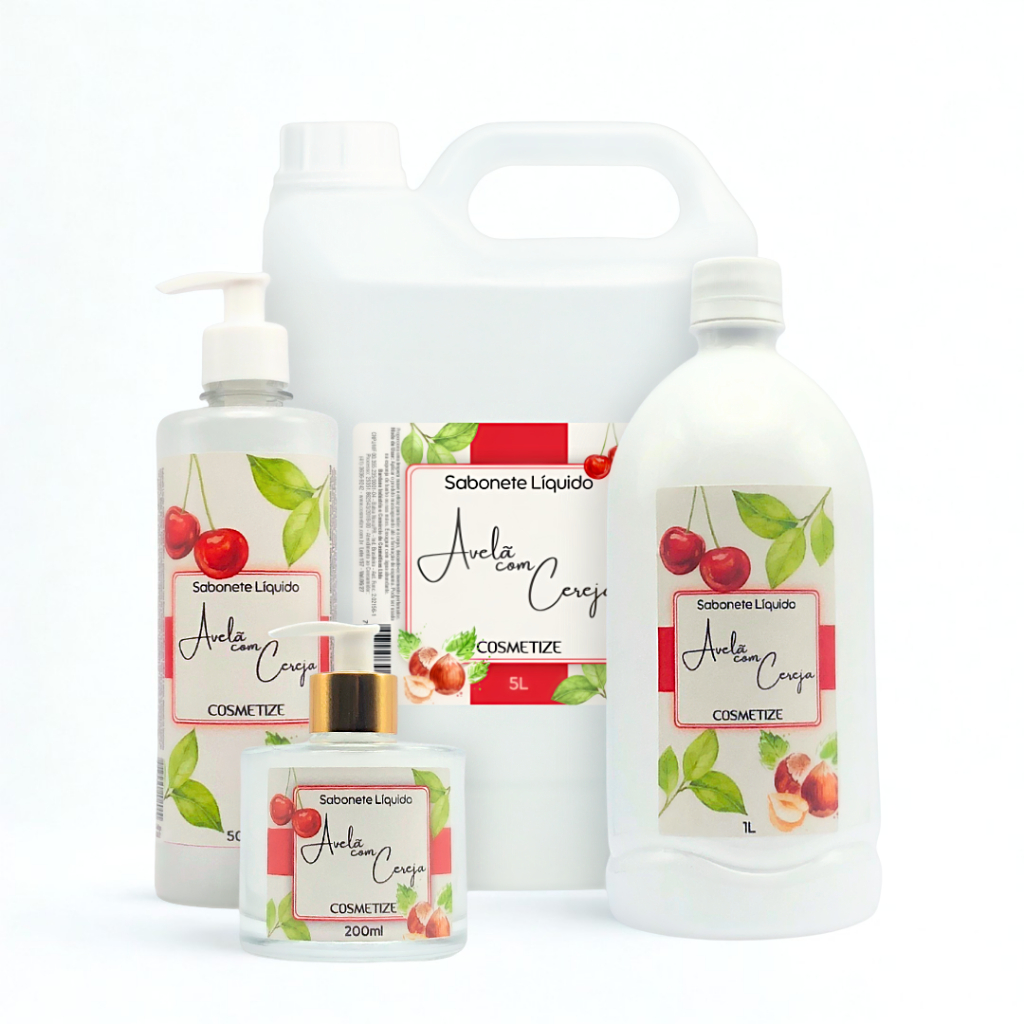 Sabonete Líquido Avelã com Cereja Cosmetize em Oferta na Shopee