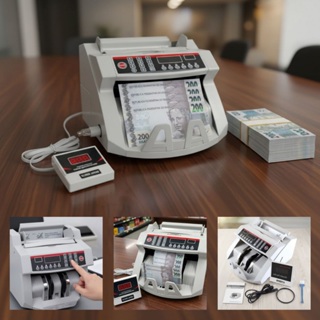 Máquina De Contar Dinheiro Cédulas Detecta Nota Falsa com Painel Auxiliar Bivolt em Oferta na Shopee