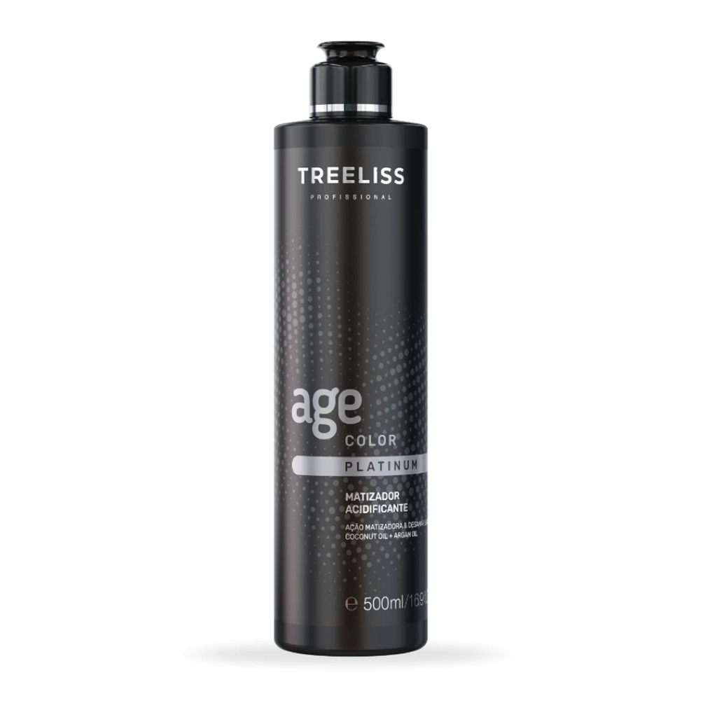 Condicionador Acificante, Matizador e Desamarelador Platinum Age Color 500ml/120ml Tree Liss