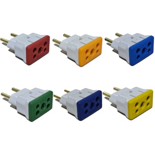 Adaptador de Tomada Benjamin 10A/20A Pino Bob Esponja Padrão Novo e Antigo Grosso / Fino Colorido em Oferta na Shopee