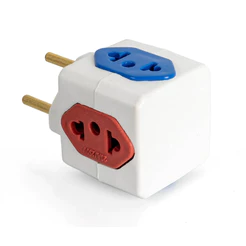 Adaptador de Tomada Cubo 4 entradas 10a 20a Bivolt Colorido universal
