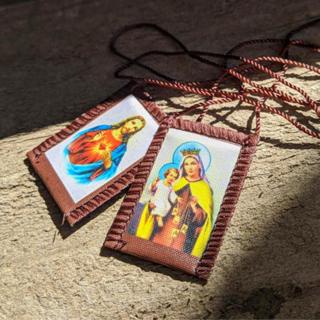 Escapulário Nossa Senhora do Carmo Original Grande 36cm em Oferta na Shopee