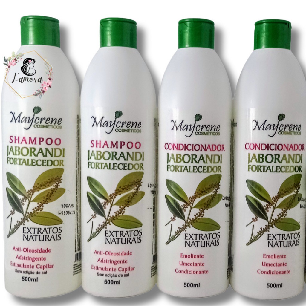 Kit de Tratamento Capilar Jaborandi ( 2 Shampoo e 2 Condicionador 500ml) Maycrene