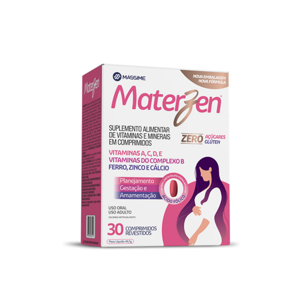 Materzen Suplemento Vitamínico Gestantes e Lactantes 30cpr Massime