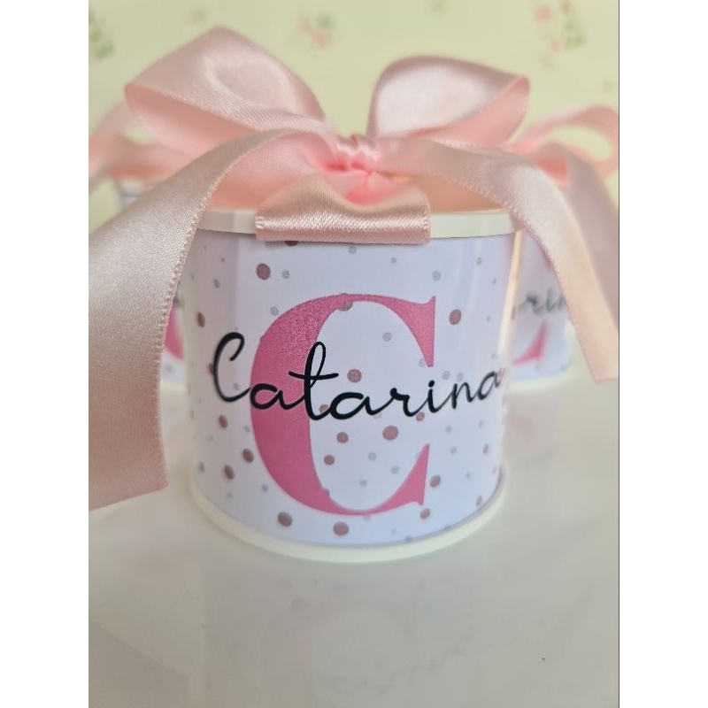 Kit Tubolata Personalizada 5x6 com nome em Rosa/Lembrancinha de aniversário/Maternidade/Chá de bebê/Casamento