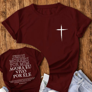 Camiseta Premium Unissex 100% Algodão Vivo Por Ele Envio Imediato em Oferta na Shopee