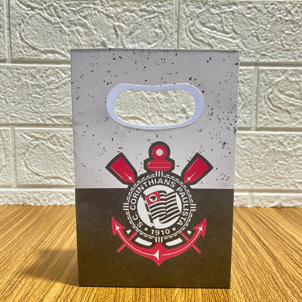 PEGUE E MONTE MINI SACOLINHA PERSONALIZADA para Festas Aniversários Lembrançinhas CORINTHIANS-ENVIO IMEDIATO!