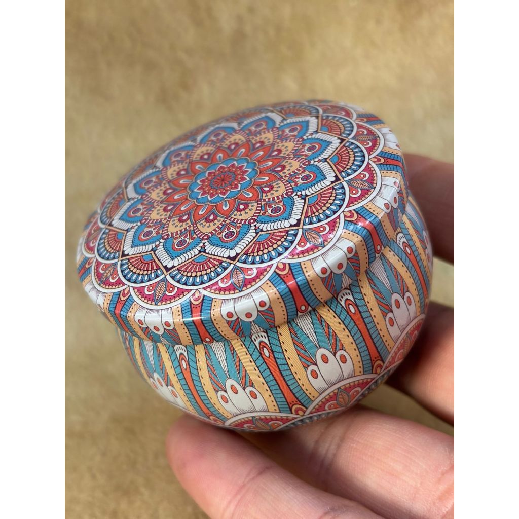 Porta Joias Lata Decorativa em Metal Estampada Porta Treco Caixinha Mini Caixa