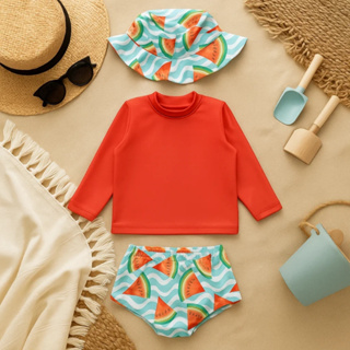 Conjunto Praia Bebê Proteção Uv 50+ Com Forro Menina 3 Peças em Oferta na Shopee