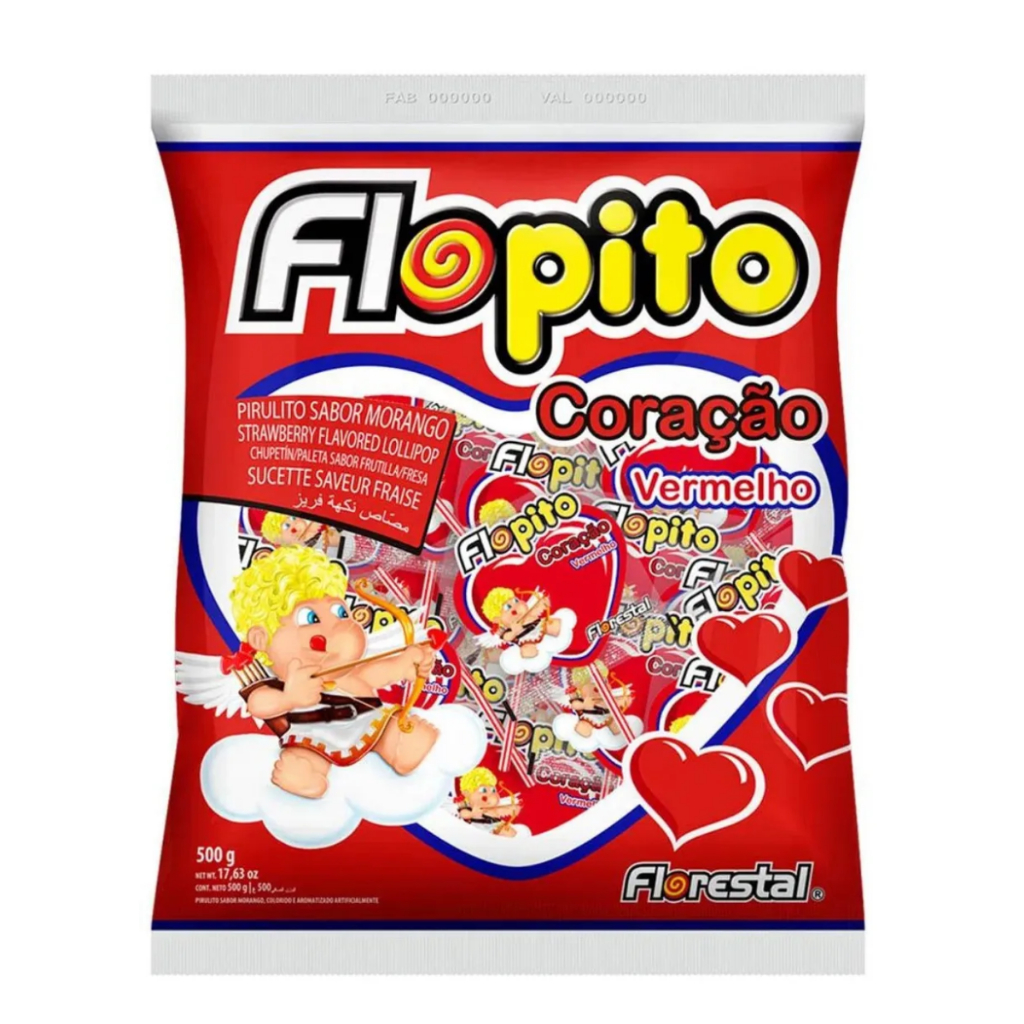Caixa Pirulito Flopito Coração Ou Pop Kiss 38 Un-50g Cd Atacado Revenda Doce Grande Alta Procura