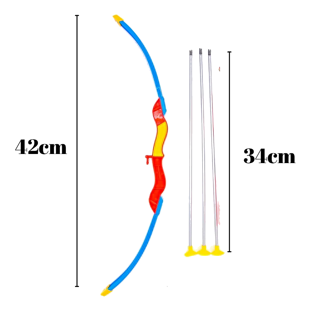 Arco Flecha Infantil C/ Bolsa Aljava Lançador De Dardos Com Ventosa Brinquedo