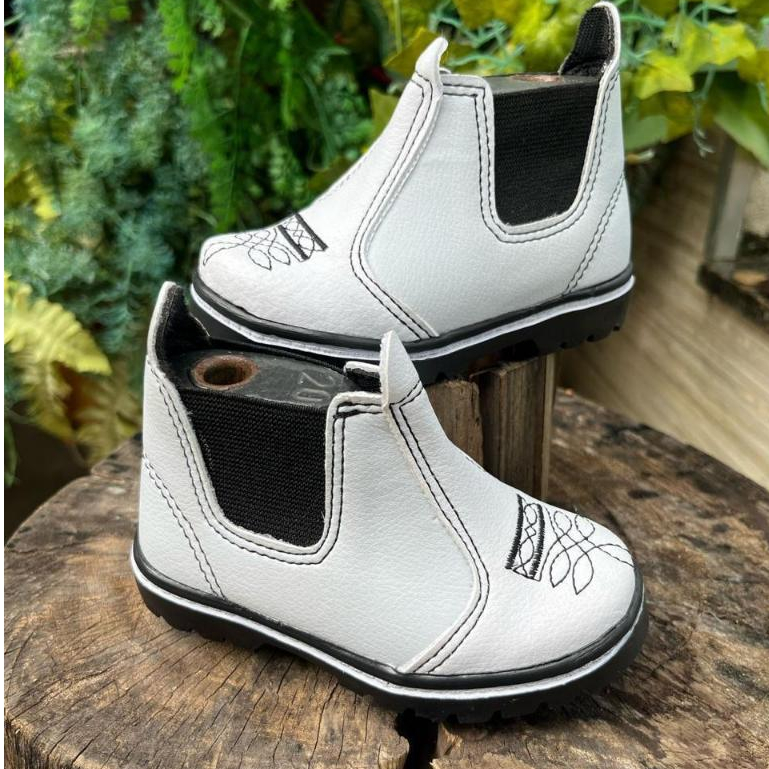 Bota Jeca Infantil Botina Country Menino Menina Leve Confortavel Macia