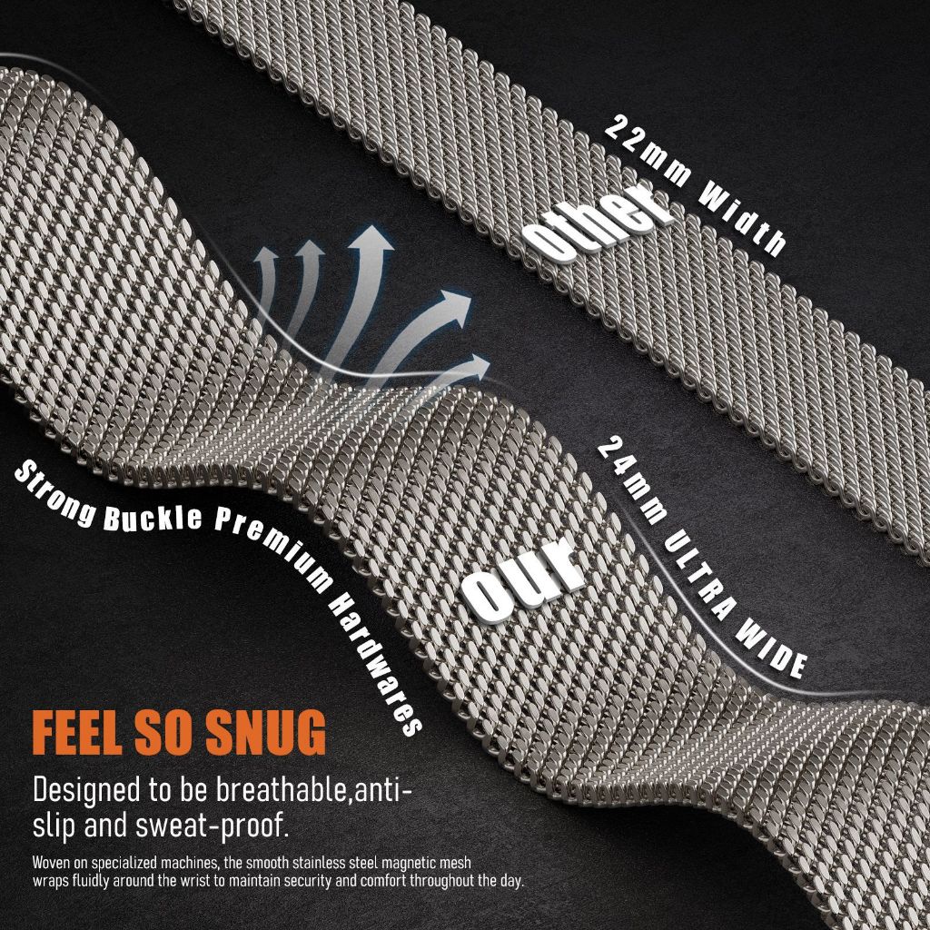 Nova Pulseira De Metal De Aço Inoxidável Para iWatch Série 11/10/9/8/7/6/5/4/3/SE/Ultra 2 49 46 45 44 43 42 41 40 38mm em Oferta na Shopee