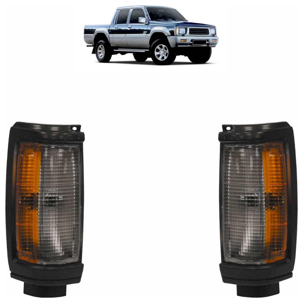 Par Pisca Seta Dianteira L200 1992 1993 1994 1995 1996 1997 1998 1999 2000 2001 2002 2003 Moldura Preta em Oferta na Shopee