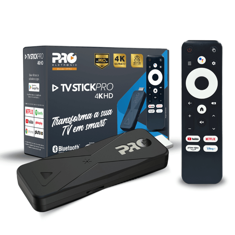 Tv Stick Pro Android 4k Hd  Controle Por Voz