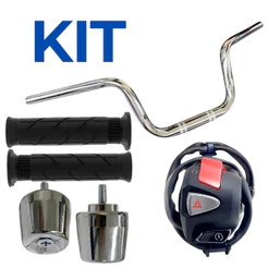 Kit Manopla Guidão Cargo Punho Lampejador Cb500 E Peso Pesinhos PCX 150
