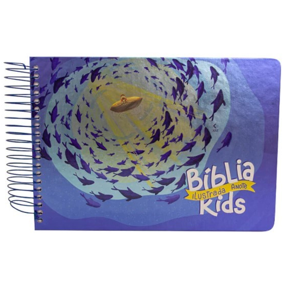 Bíblia NVT Ilustrada Anote Kids - Capa Peixinhos em Oferta na Shopee