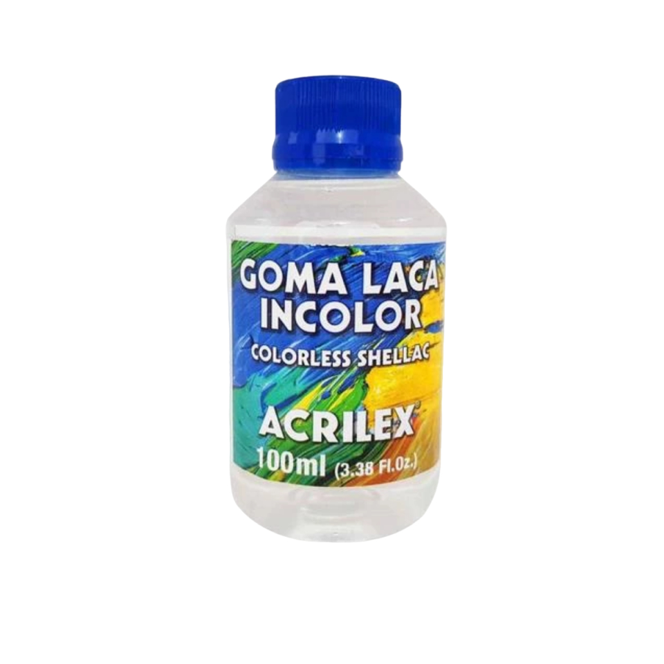 Goma Laca Incolor 100ml Acrilex Artesanato Arte Pintura Profissional em Oferta na Shopee