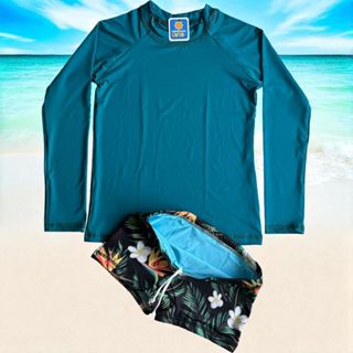 Kit Banho Conjunto Juvenil Infantil Moda Praia Verão Blusa Camisa Manga Longa com Proteção Solar Uv50 e Sunga Infantil em Oferta na Shopee