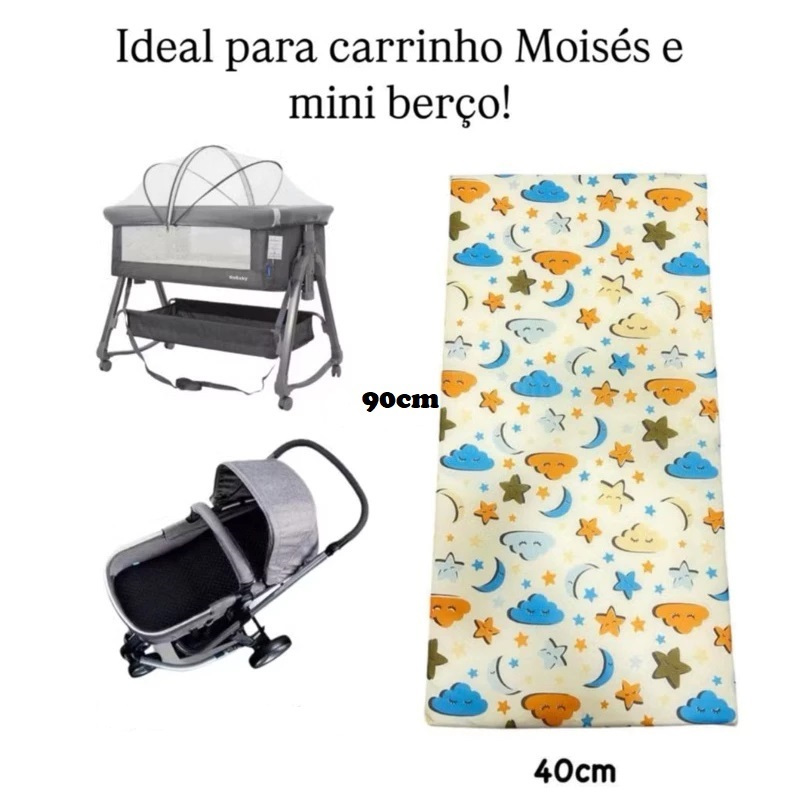 Colchão para Moisés mini Berço 90x40x06cm Pronta Entrega em Oferta na Shopee