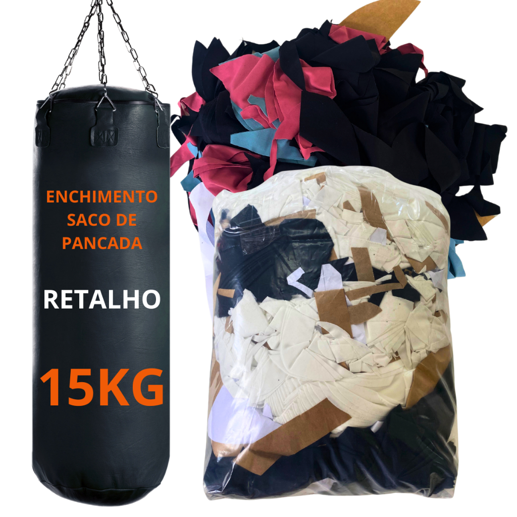 Enchimento para Saco de Pancadas e Almofada 15kg Retalho de Tecido Picado Absorção de Impacto em Oferta na Shopee