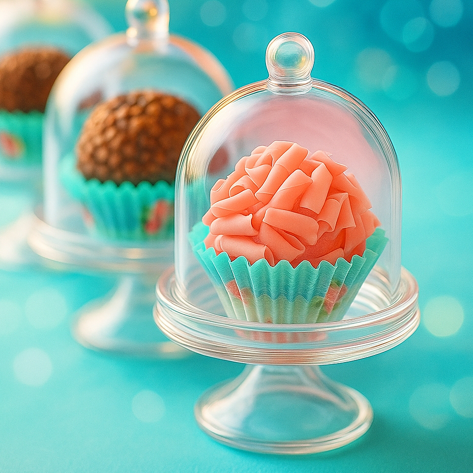 30 Mini Cúpula Acrílico Para Lembrancinhas Doces Festas Decoração Mini Potes Decorativos
