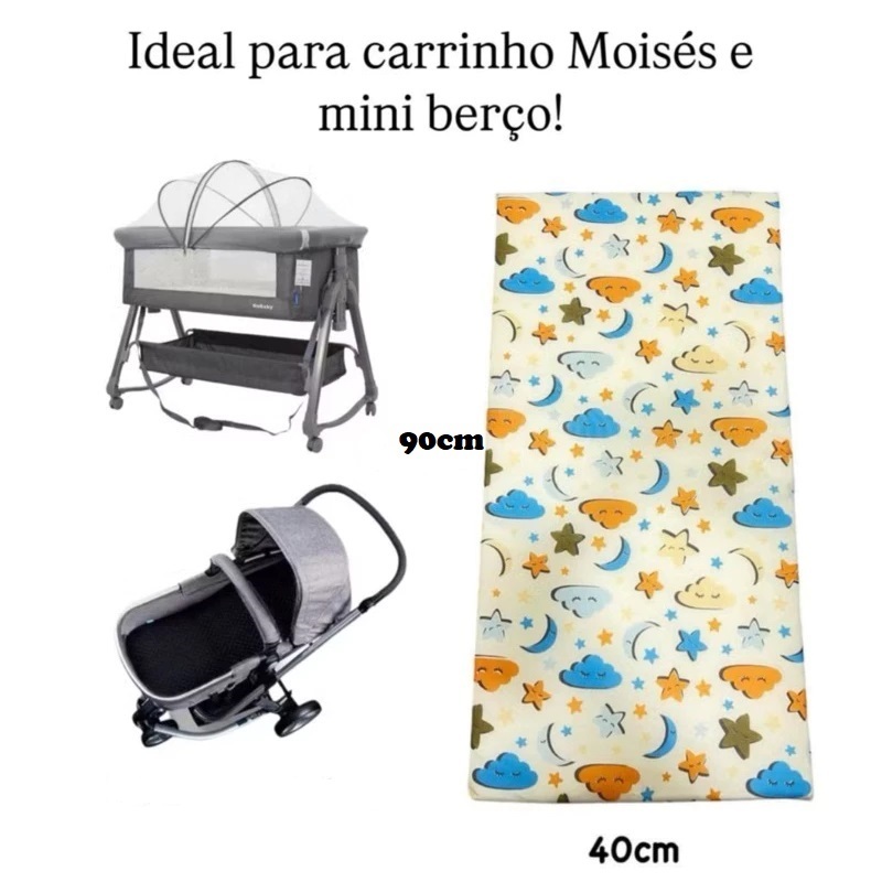 Colchão para Moisés mini Berço 90x40x06cm Pronta Entrega em Oferta na Shopee