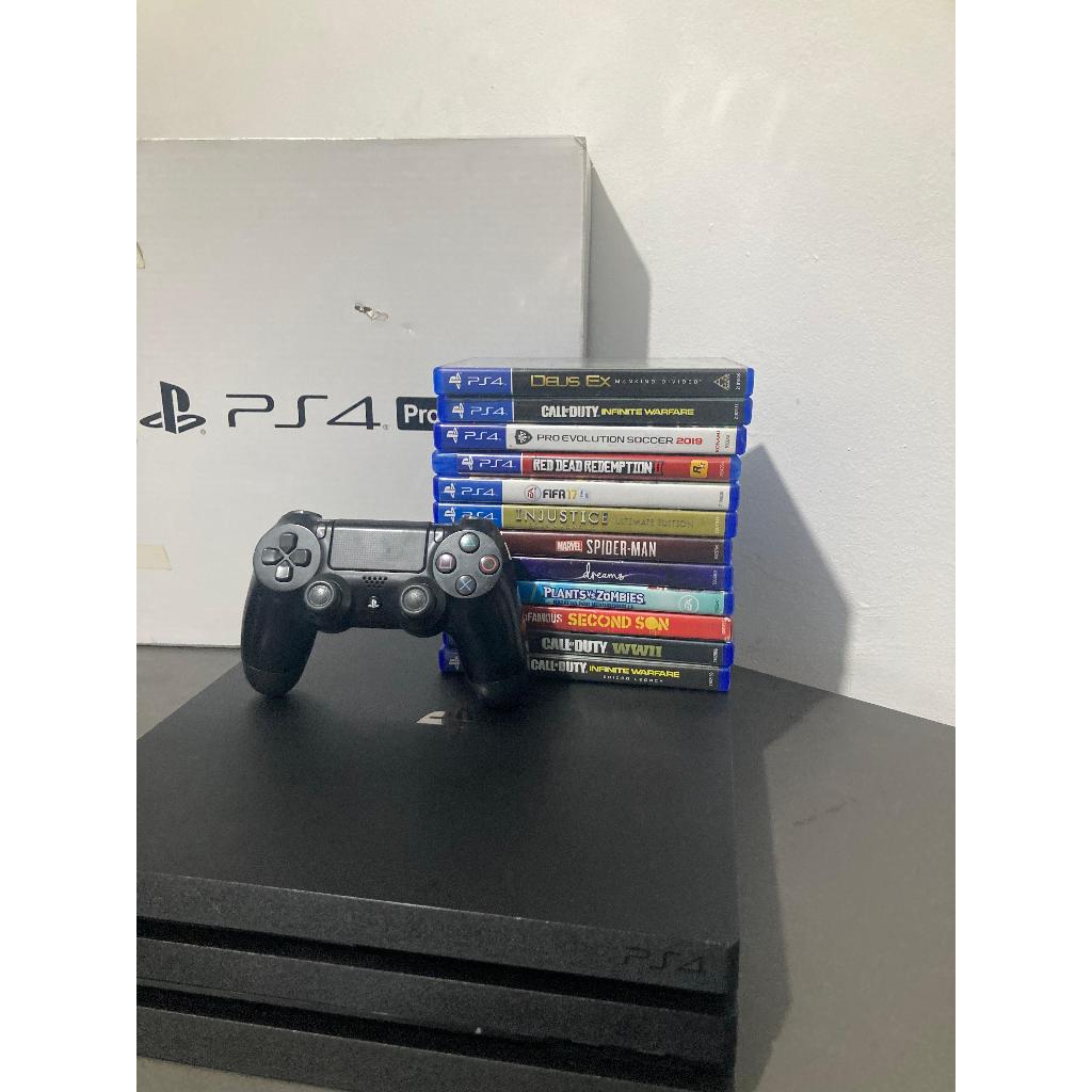 Video game Ps4 Pro Console Playstation 4 1tb com dois OU um controle + jogo - Semi novo - Oferta