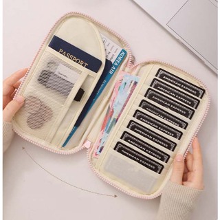 Carteira Case Acolchoada Porta Passaporte Documentos Cartões Viagem Impermeável em Oferta na Shopee