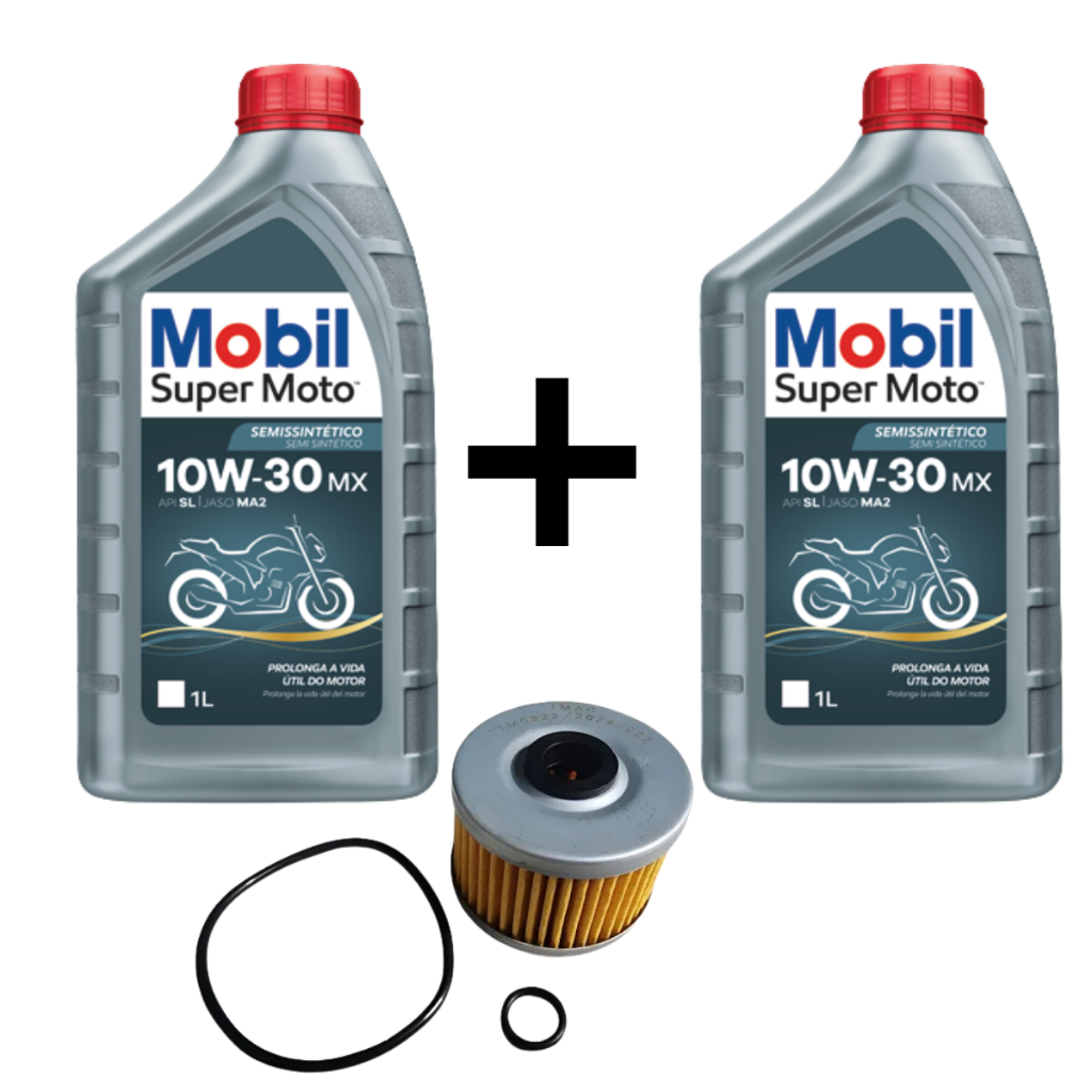 Troca De Oleo Honda Xre 300 Cb 300 350 Sahara Cbx 250 2 Mobil 10w30 + Filtro De Oleo Com Oring em Oferta na Shopee