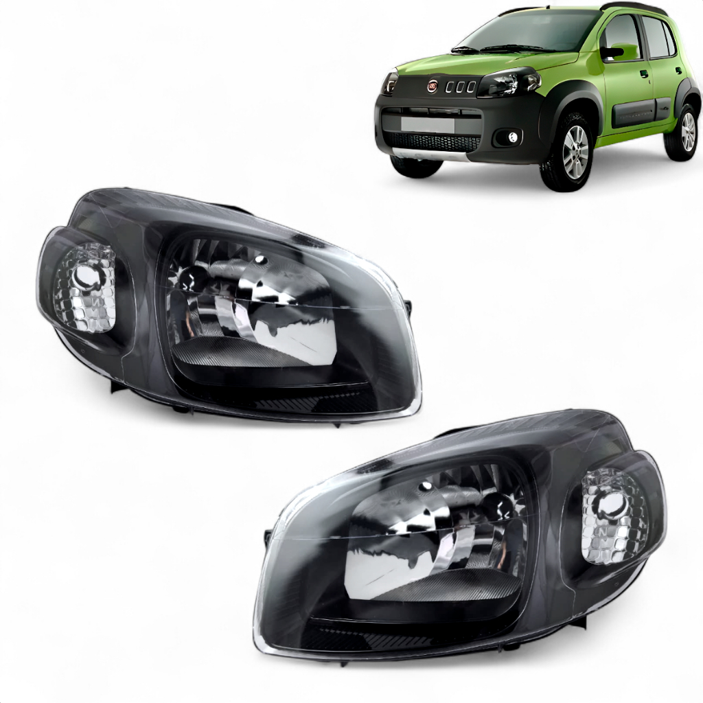 Farol Uno Vivace 2011 2012 2013 2014 Máscara Negra em Oferta na Shopee