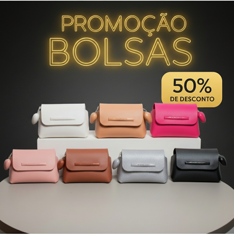 Bolsa Feminina Luxo Casual Pequena De Lado Transversal - Bolsa Melissa