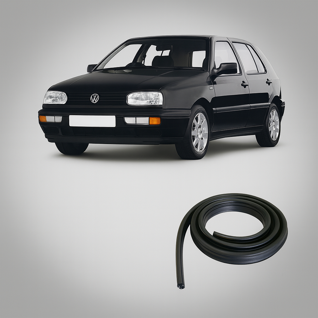 BORRACHA DE PORTA DIANTEIRA PRETA ESTRIADA VW GOLF 94/98 em Oferta na Shopee