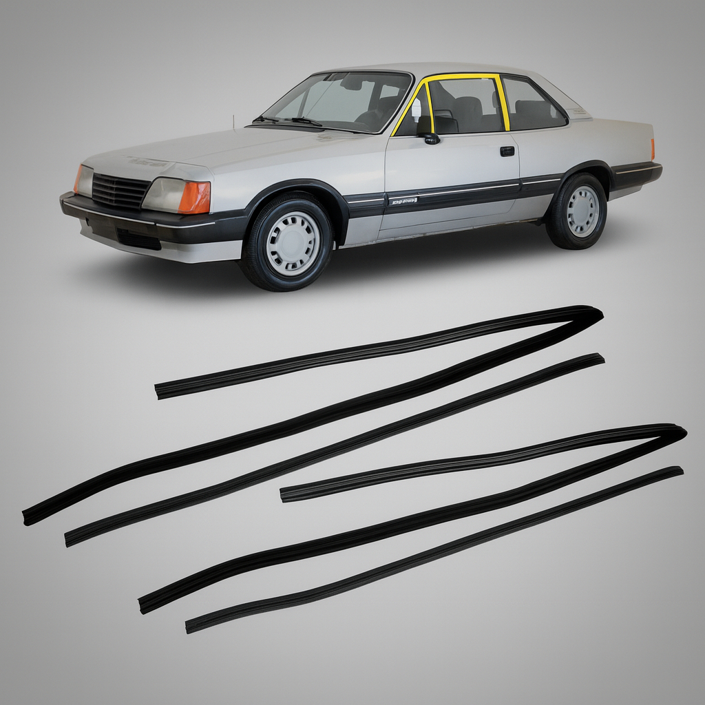 Par Borrachas Do Vidro Canaleta Monza 2 Portas 1982 A 1988 em Oferta na Shopee