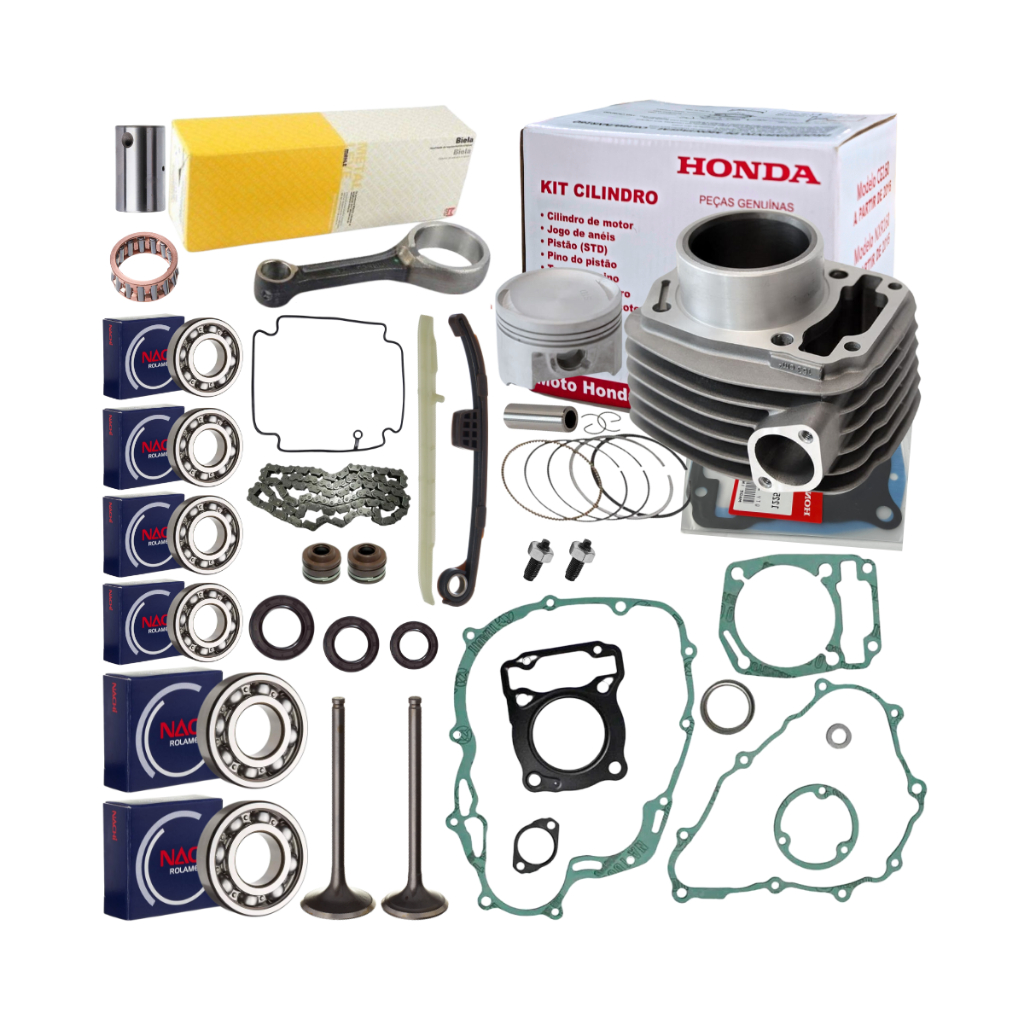 Kit Motor Titan 160 Fan Bros 160 Biela Rolamento Juntas Ret em Oferta na Shopee