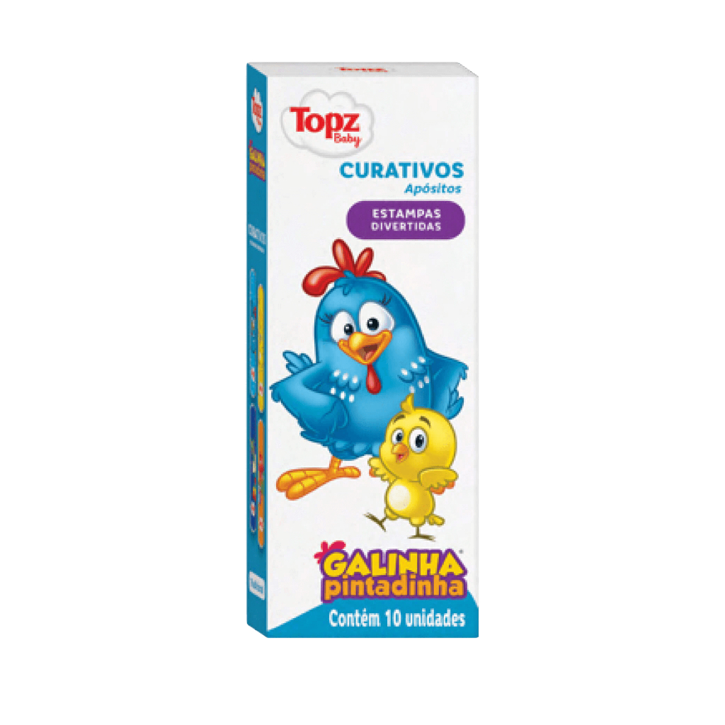 Curativo Topz Baby Galinha Pintadinha Com 10 Unidades